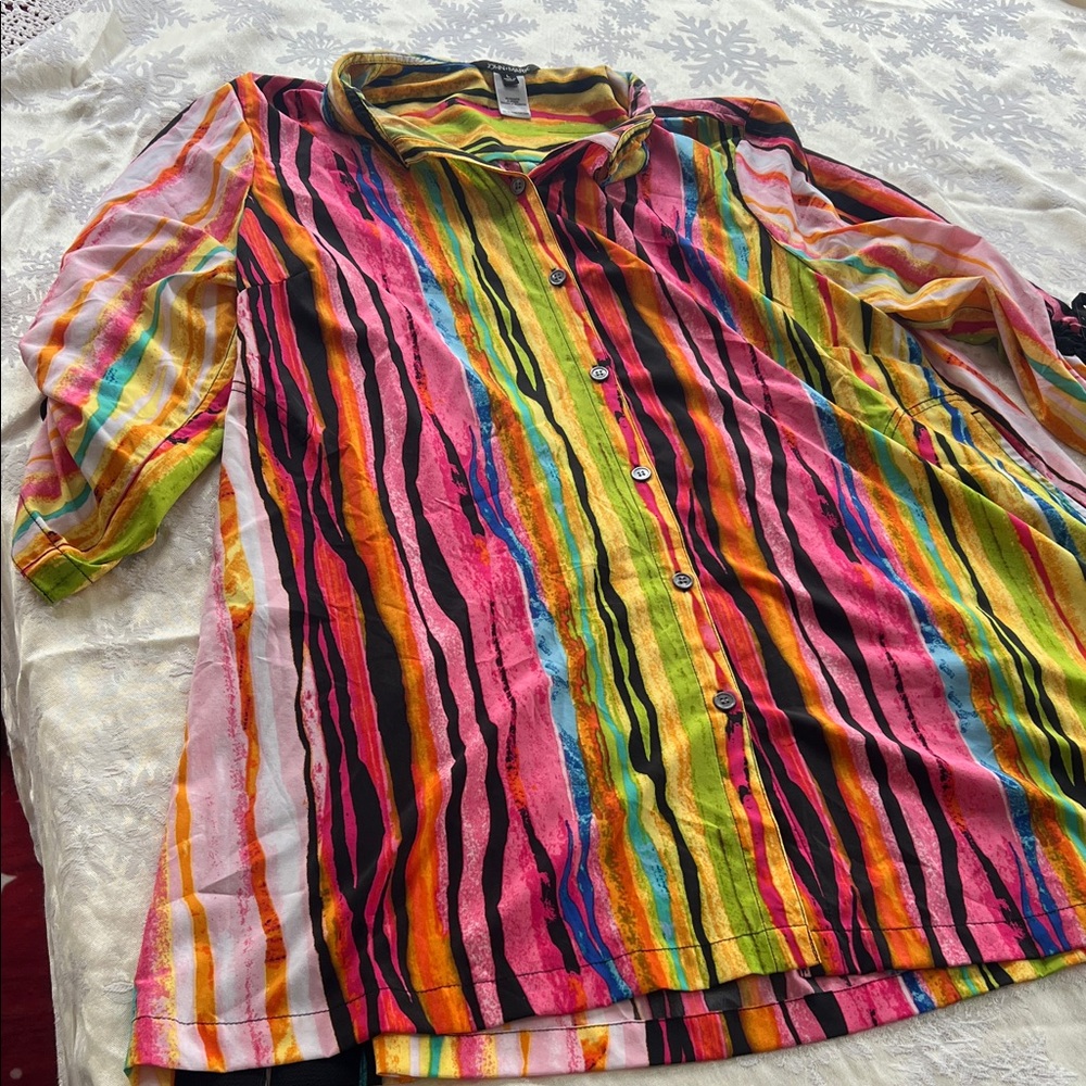 John Mark Multicolor Striped Shirt